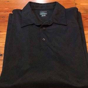 Greg Norman short sleeve black golf shirt